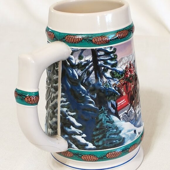 BEER STEIN 1993 Budweiser Holiday Stein -- "Special Delivery" - Picture 3 of 7